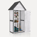 Outdoor Storage Shed with Floor and Waterproof Roof by MEDEHOO