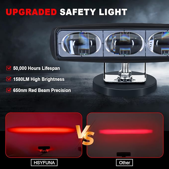 2Pcs Forklift Safety Light Red, 30W Straight Line Forklift and AGV Safety - Image 5