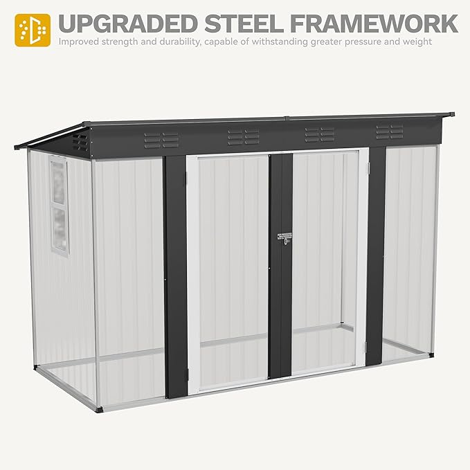 DWVO 9' x 4' Outdoor Storage Shed - Image 7