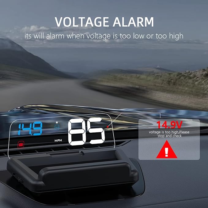 Heads up Display for Cars, C500 Car Digital GPS Speedometer, Stereo Projecting - Image 5