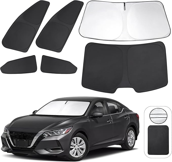 TINGLU Window Shades for Nissan Sentra 2020-2024 2025 Accessories Car Side Full by TINGLU