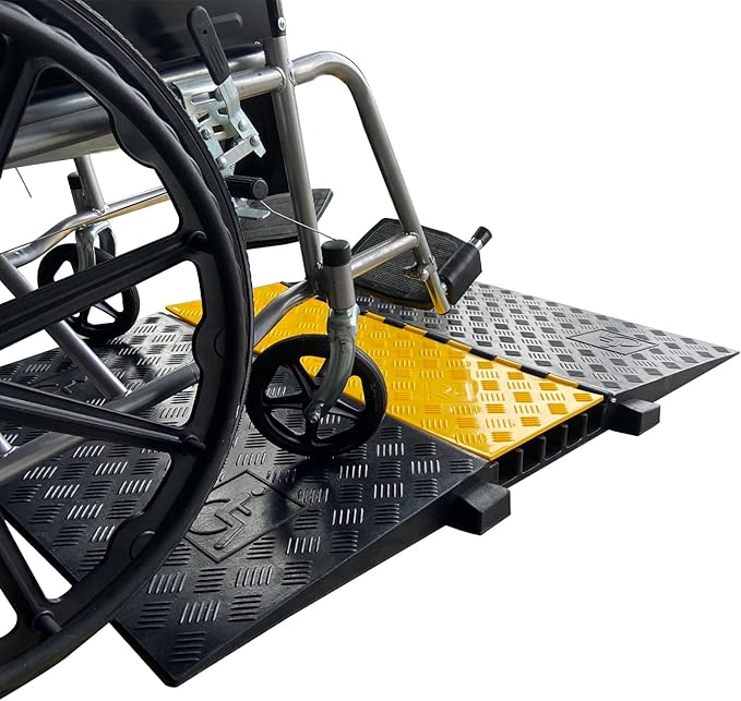 Rubber Cable Ramp 5 Channel Drive Over Hose Cable Protector Outdoor 22000Lbs - Image 7