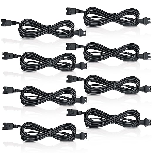 8 Pcs 4 Pin RGB Extension Cable RGB Wire by LAZZPPO
