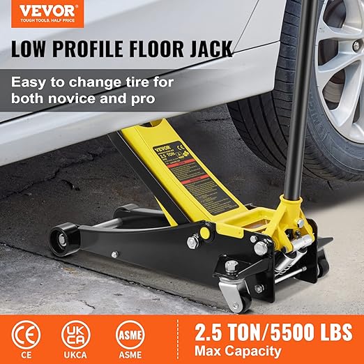 VEVOR 2.5 Ton Low Profile, Heavy-Duty Steel Racing Floor Jack - Image 2
