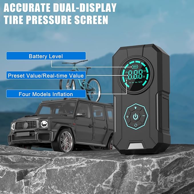 Tire Inflator Portable Air Compressor, 5X Faster Portable Air Compressor - Image 6