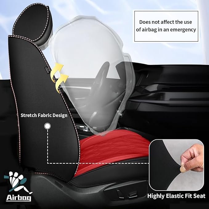 Car Covers Fit for Toyota Camry 2012-2025: Full Set 5 Seats Faux Leather - Image 4
