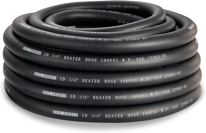 EVIL ENERGY 3/4" Heater Hose 50FT Coolant Radiator Straight 100PSI SAE 20R3 by EVILENERGY