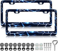 Blue Lightning License Plate Frames by Unknown