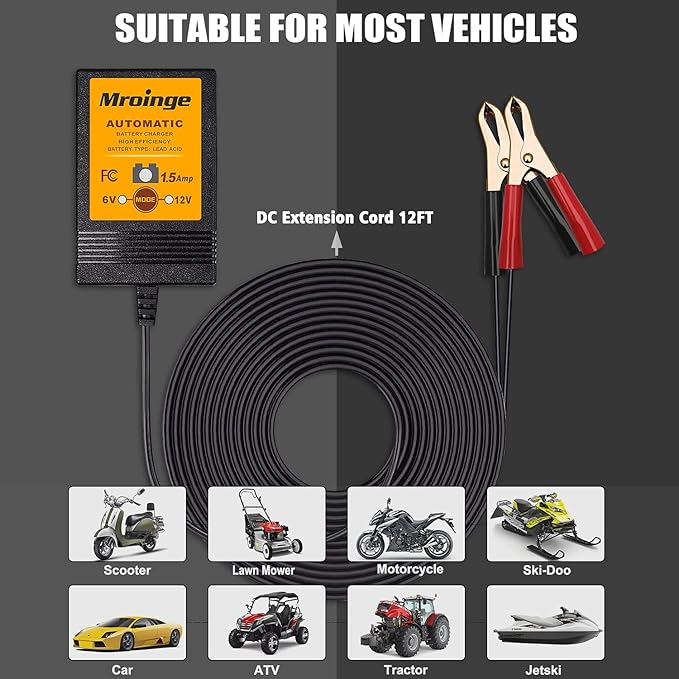 MBC015, 6V / 12V 1.5A Fully Automatic Trickle Battery Charger/Maintainer - Image 5