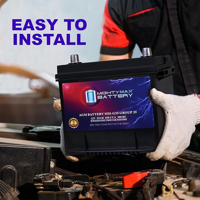 Mighty Max Battery MM-G35 Start and Stop Car BCI Group Size 35 12V 55Ah - Image 6