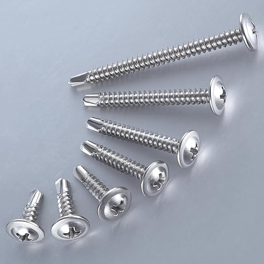 Wensilon（300pcs）#8×5/8”for Sheet Metal Self-Tapping Screws 410 Stainless Steel - Image 6