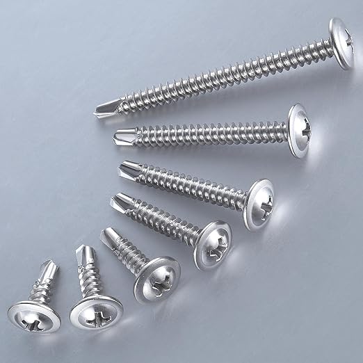 Wensilon（200pcs）#8×1-1/4”for Sheet Metal Self-Tapping Screws 410 Stainless - Image 6