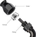 EVIL ENERGY 4AN 120 Degree PTFE One Piece Full Flow End Hose Fitting Aluminum - Image 2