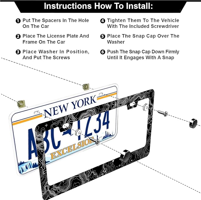 Topographic Map License Plate Frames - Image 3