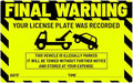 easykart labels 50 Parking Violation Notice Parking Violation Stickers Tow by EasykartLabels