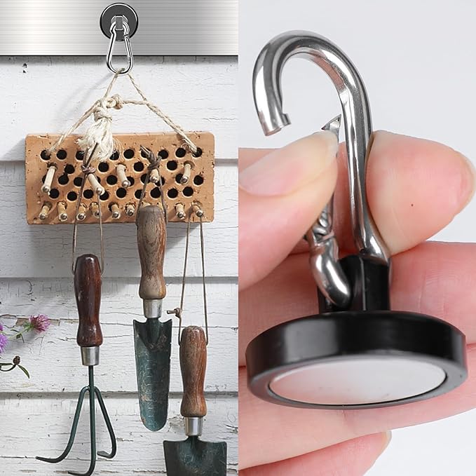 MIKEDE Magnetic Hooks Heavy Duty, 110LBS+ Strong Neodymium Magnets - Image 6