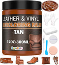 Saddle Tan Leather Dye Light Brown Recoloring Balm Repair Kit Vinyl Car Seat by ResyRuly