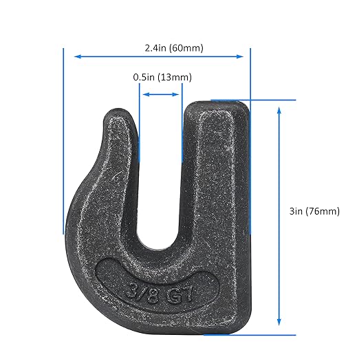 3/8 inch Weld On Grab Hooks, G70 Tractor Bucket Hooks Great - Image 2
