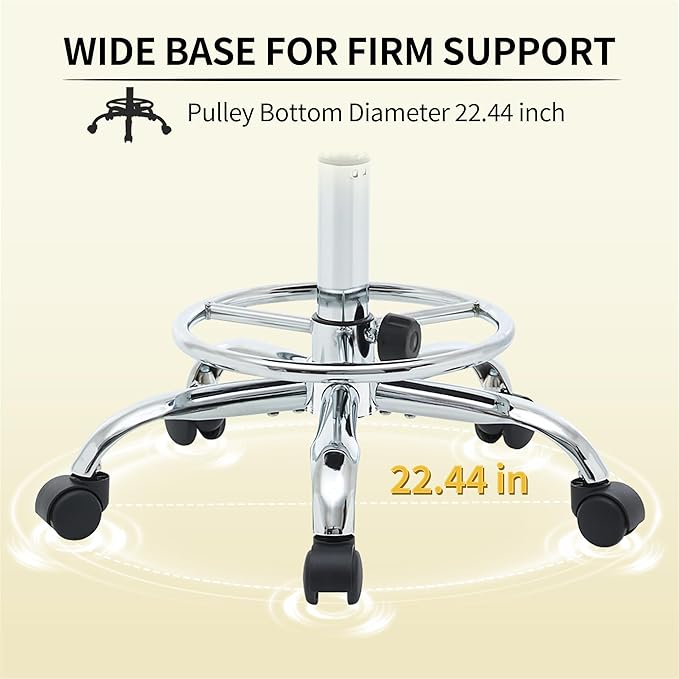 Rolling Massage Chair, Height Adjustable Salon Stool - Image 3