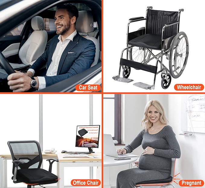 Car Seat Cushion, Comfort Memory Foam Car Cushions - Image 6