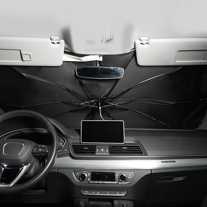 Umbrella Sunshade for Audi Q5 Accessories 2018-2025, Foldable Windshield Cover - Image 2