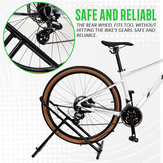 Folding Bike Floor Stand Rack, Portable Storage Bicycle Parking Rack - Image 5