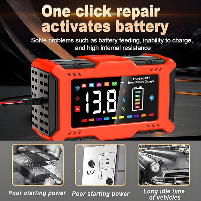 LiFePO4/Lead Acid Battery Charger Smart Battery Trickle Charger 12V 6A - Image 5