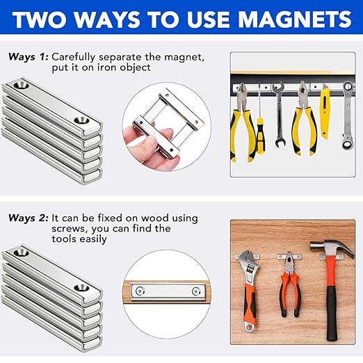 MIKEDE Strong Magnets Bar, 70LB Neodymium Rare Earth Magnet Heavy Duty - Image 3