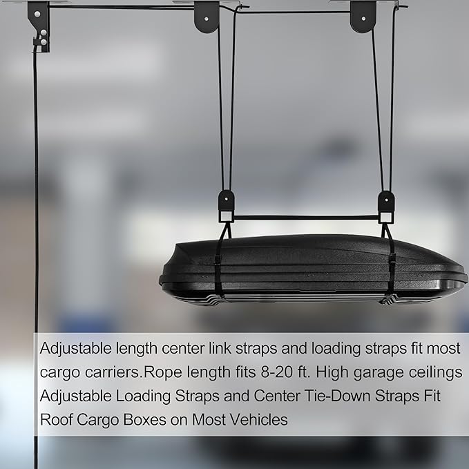 2025 Upgrade Cargo Box Garage Pulley System, Garage Ceiling Hoist Heavy-Duty - Image 7