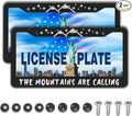 Plate Cover for Car Black and White License Plate Frames The Mountains are by Unknown
