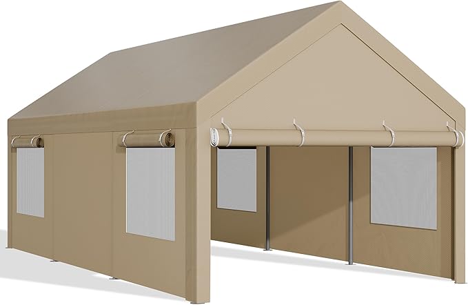 JAMFLY Carport, 10x20 ft Heavy Duty Carport - Image 9