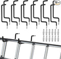 12 Pcs Heavy-Duty Black Ladder Hooks – Iron & PVC Wall Mount Storage Hangers by Unknown