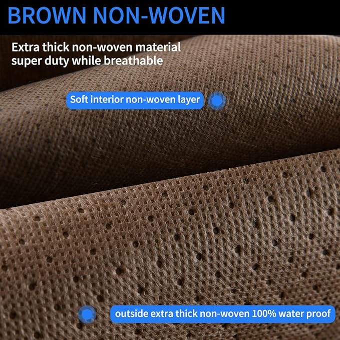 Tecoom Car Cover Waterproof All Weather, Non-Woven Breathable Outdoor Car Covers - Image 6