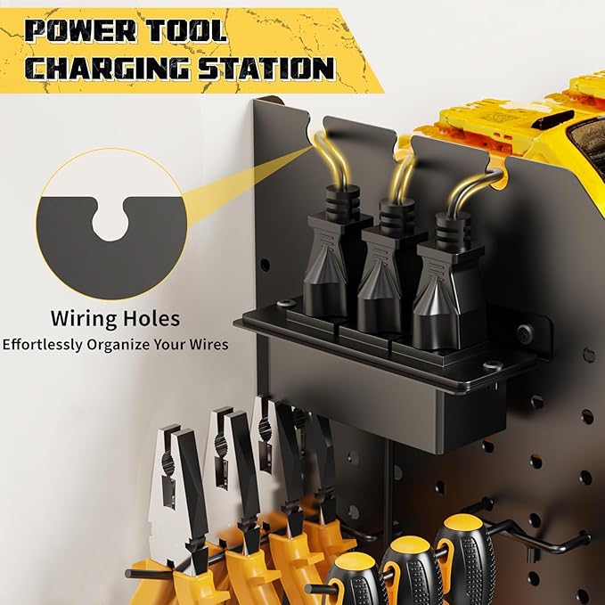 Power Tool Organizer with Charging Station Wall Mount, 3 Layer Expanded Heavy - Image 4