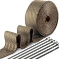 Exhaust Heat Wrap, Tooomplus 2'' x 50' Fiberglass Heat Shield Tape, Heat Wrap by Tooomplus