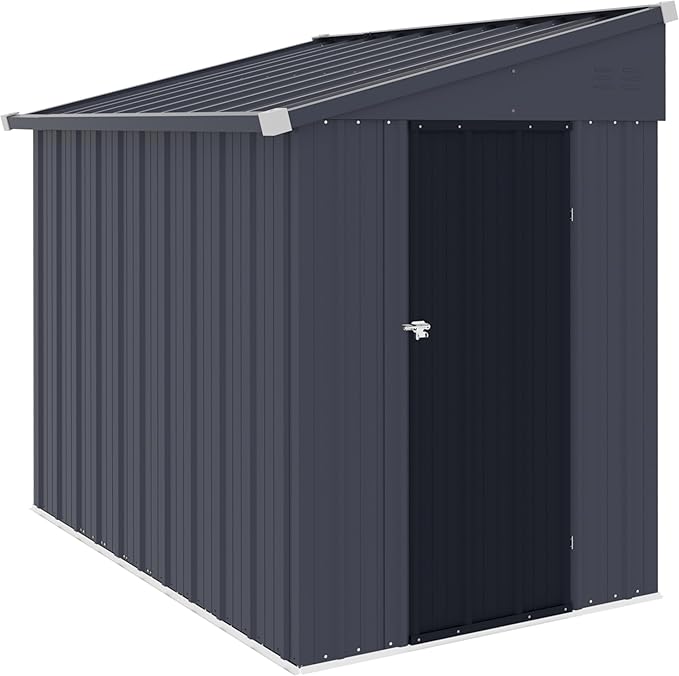 BlueWish 4'x6' Storage Shed, Lean-to Outdoor Storage Shed - Image 9