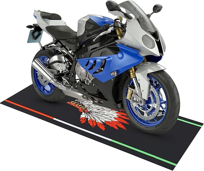 Motorcycle Mat 78 x 31 Inch Garage Floor Rug Washable Parking Mats by Drydiet