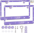 2 Pack License Plate Frames for Women, Sparkly Rhinestone Diamond Car by Unknown