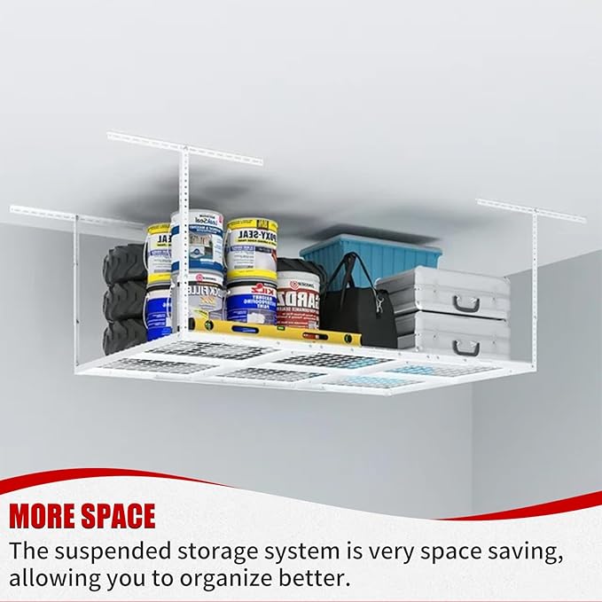 Heavy Duty Overhead Garage Storage Rack, Adjustable Organization System - Image 7