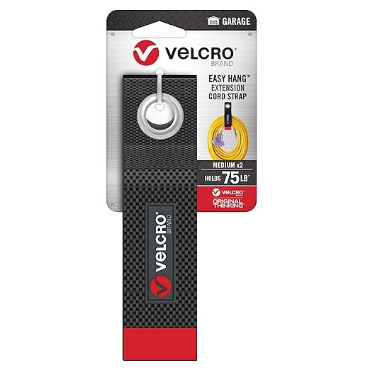 VELCRO Brand Heavy Duty Extension Cord Holder Organizer | Holds 75 Pounds - Image 7