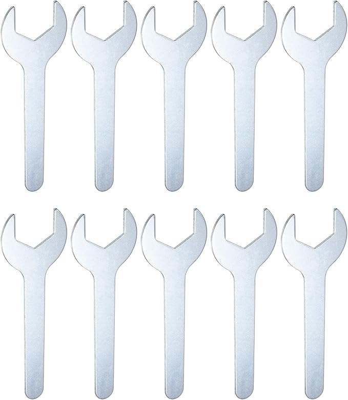 HARFINGTON 10pcs Small Wrench 24x115x2.8mm Metric U-Shaped Single Open Ended by HARFINGTON