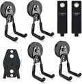 3-H Heavy Duty Magnet Garage Hooks 4 Pack, Large Strong Magnetic Hooks by 3-H