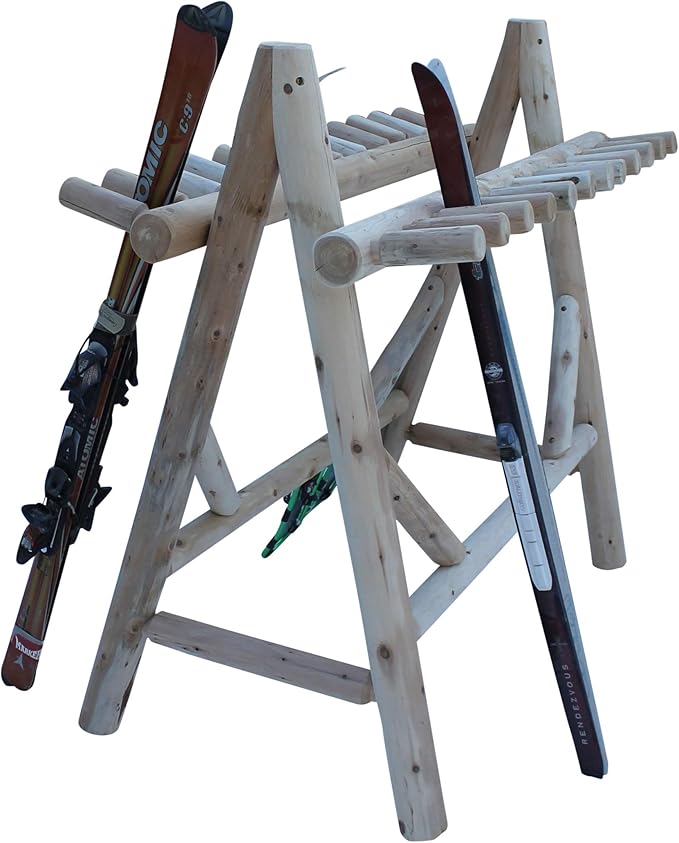 22-Place Freestanding Ski Log Racks, Pole Ski Holders, Garage Racks - Image 7