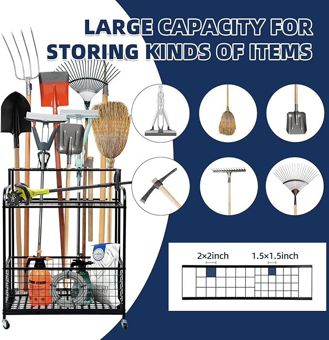 Heavy Duty Garden Tool Storage and Organizer, Yard Tool Organizer - Image 4