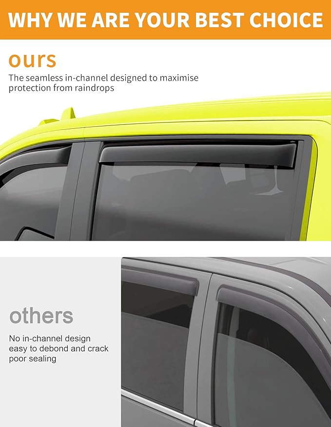 in-Channel Window Rain Guards Fit - Image 7