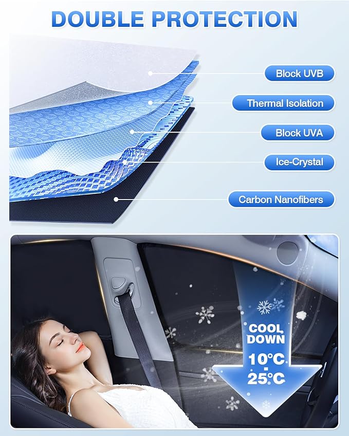 Sunshades for Chevrolet/Chevy Tahoe 2015-2020 Accessories Windshield Sun Shade - Image 4