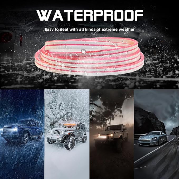 Car LED Strip Light For Trunk, 79Inch IP67 Silicone Waterproof Neon Light Strip - Image 6