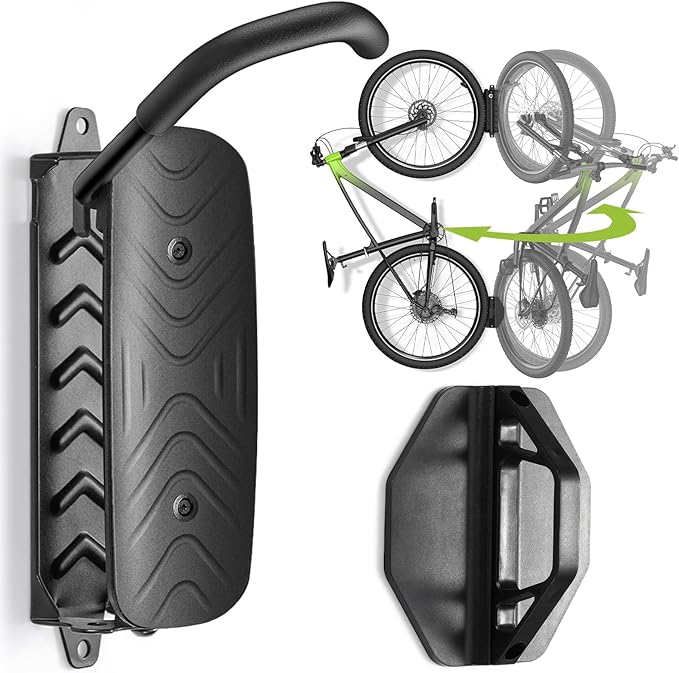 Swivel Bike Wall Mount, 150° Swivel Vertical Bike Rack Wall Hanger Holds up to by Housolution