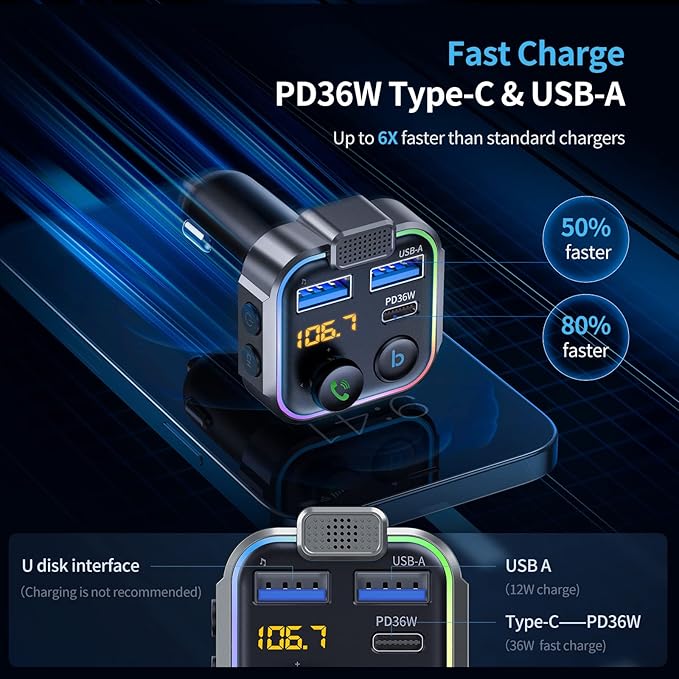 UNBREAKcable Bluetooth FM Transmitter - Image 2