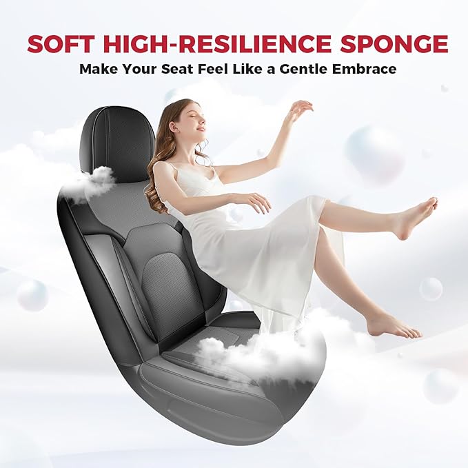 FREESOO Car Seat Covers Front Seats 2PCs, Waterproof Automotive Seat Covers - Image 2